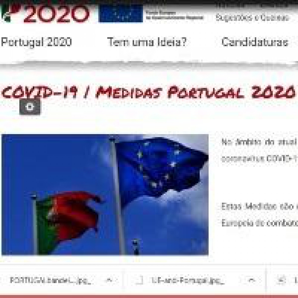 Consulte as Medidas Portugal 2020 de combate à COVID-19