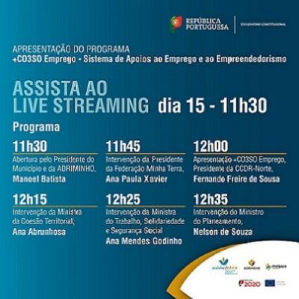 Apresentação do Programa +CO3SO Emprego | 15 de julho