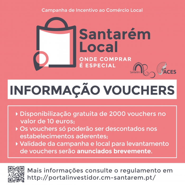 “Santarém Local, onde Comprar é Especial” - Informação Vouchers