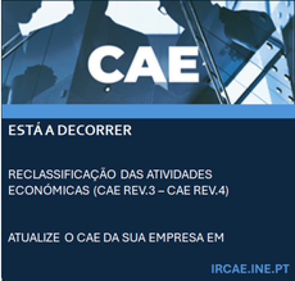 A CAE Rev. 4 entra em vigor a 1 de janeiro de 2025